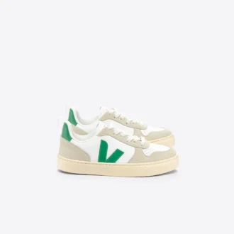 Couro V-10 Branco Esmeralda Amêndoa