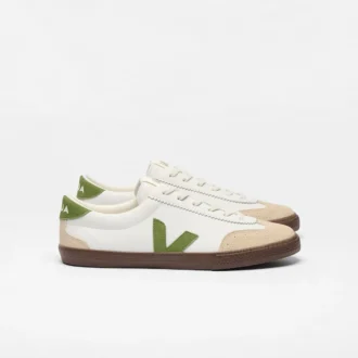 Couro Volley Branco Casca de Kiwi