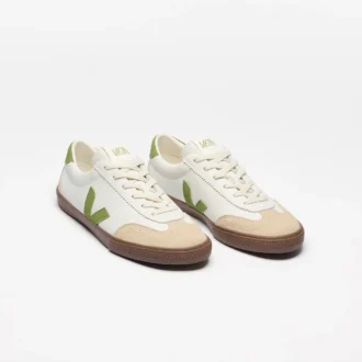 Couro Volley Branco Casca de Kiwi