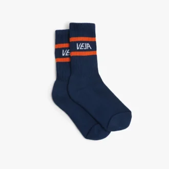 Meias icónicas Algodão Azul Branco Laranja