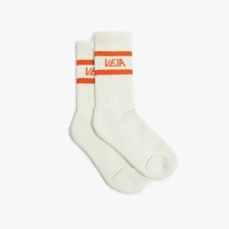 Meias icónicas Algodão Branco Laranja
