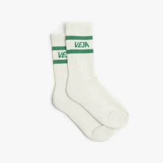 Meias icónicas Algodão Branco Verde