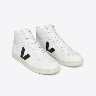 V-15 Couro Branco Preto