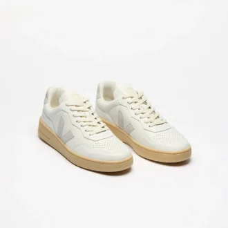 V-90 Couro Branco Cinza Claro Natural