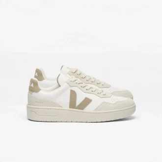 V-90 Couro Branco Taupe