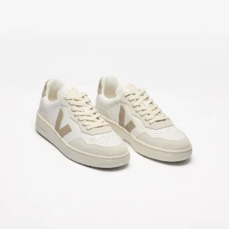 V-90 Couro Branco Taupe