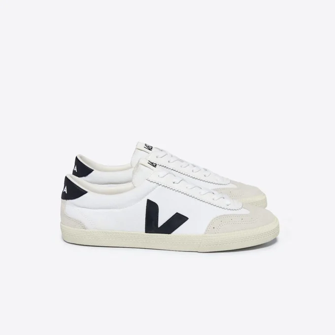 Volley Canvas Branco Preto Volley Canvas Branco Preto