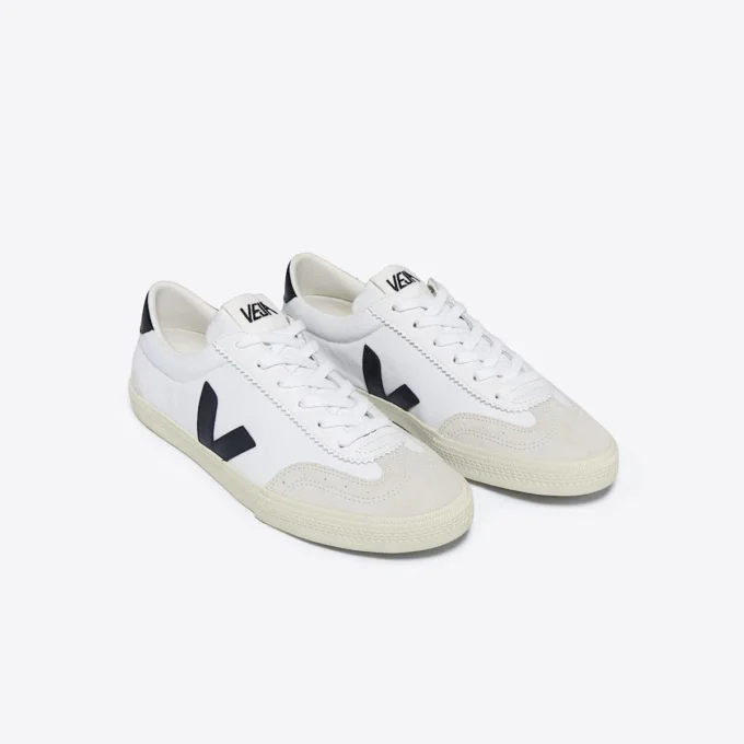 Volley Canvas Branco Preto Volley Canvas Branco Preto