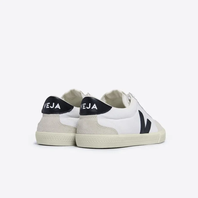 Volley Canvas Branco Preto Volley Canvas Branco Preto